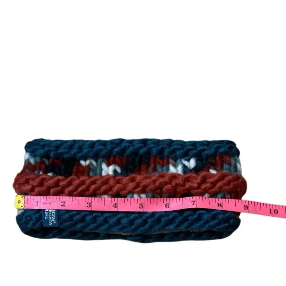 North Face Womens One size Knit Headband Red & Blue
